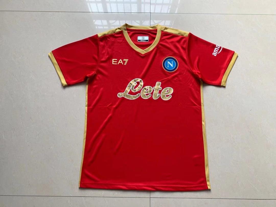 AAA Quality Napoli 21/22 UCL Third Red Soccer Jersey